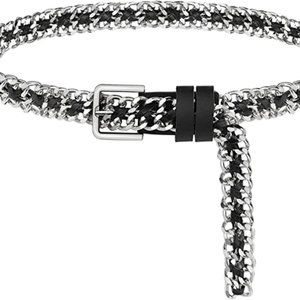 Gold Metal Punk Belts Leather Chain Waist Belt for Women Dresses